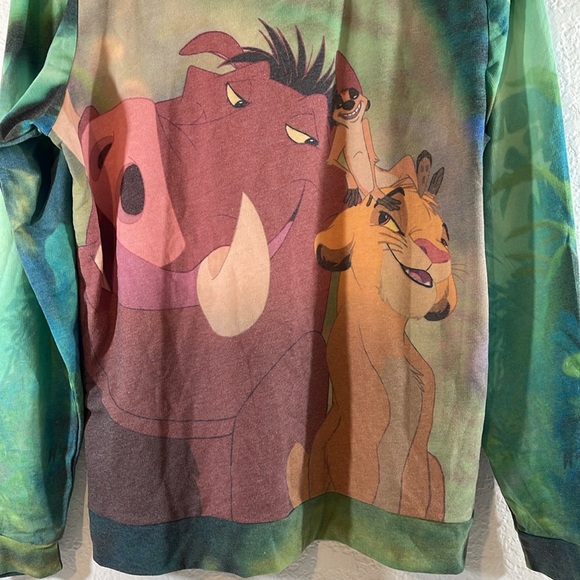 DISNEY Lion King Girls Juniors Pull Over Light Sweatshirt - Simba Timon & Pumba - Picture 3 of 9
